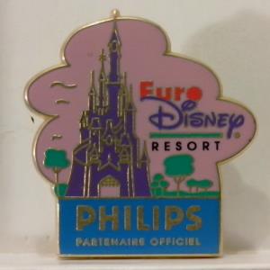 Pin's Euro Disney Resort Partenaire Officiel Philips (01)
